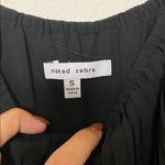 Naked Zebra  Black Pleated Romper Spaghetti Straps Photo 1