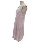 Flax Woodstock Dress Linen Lilac Lavender White Gingham Floral Size XS Photo 5