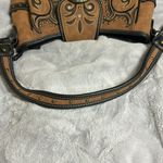 Western Bronze Floral Buckle Conceal Carry Shoulder Bag Tan Photo 14