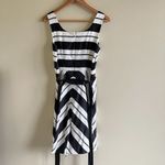 Ann Taylor A Line Dress in Black and White Striped Womens Size 4 Lined B… Photo 10