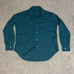 Frank & Eileen  Eileen Relaxed Button-Up Featherweight‎ Forest Green XS Photo 4