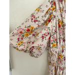 ASOS DESIGN shirred midi tea dress in cream meadow floral print Size US 0 Photo 9