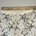 Maria Grazia Severi White Women's 46 Pants White Black Floral Flowy Quiet Luxury Size 10 Photo 3