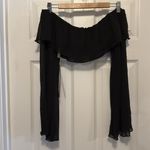 Missguided NWT  Off Shoulder Bell Sleeve Crop Top With Ruffles Photo 2