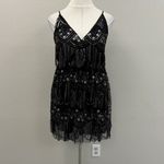 Southern Fried Chicks  Black Sequin & Fringe Mini Dress - Size 2X Photo 1