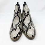 Dr. Scholls Dr. Scholl’s Teammate Snakeskin Ankle Booties Size 8 White Black NWB Photo 2