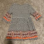 Haute Monde  Boho Mixed Print Tunic long‎ blouse and Tie Front Detail size L Photo 5