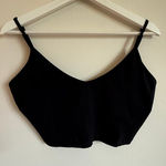 American Eagle Black Ribbed‎ Crop Tank Cami Top XL Cotton Stretch Photo 0