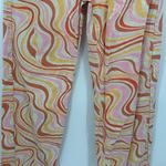 MRKT  Jeans Women LARGE Orange Pink Marble Retro Ziggy Straight Leg High-Rise Photo 3