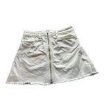 Free People  Women's White Denim‎ Mini Skirt Size 26 Casual Pockets Photo 2