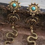 Free People New! Artisan Goddess Snake Earrings Photo 3