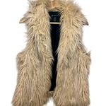 INC  Shaggy Boho Hippie Fur Vest Large Photo 1
