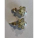 Bee Earrings bee Pearl stud Earrings Gold Photo 7