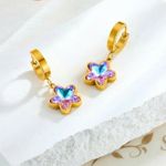 Boutique 18K Gold Plated Star Earrings with Zircon, Star Shape Earrings Photo 1