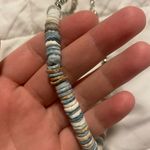 Blue heishi stone necklace with Navajo pearls Photo 3