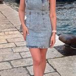 ZARA dress denim jeans sleeveless mini bandeau Photo 2