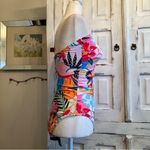 NWT Holipick One Shoulder Floral Swimsuit Tropical Print Ruched Bathing Suit M Blue Size M Photo 8