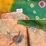 Handmade Vtg Indian Silk Kantha Embroidered Shawl Scarf Pashmina Wrap Dupatta Green Gold Photo 5