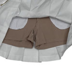 NWT FAIRWAY FOX WOMEN'S GOLF/TENNIS SKORT Amy Size 4 Coolmax Gold Zip Pleated‎ White Photo 1