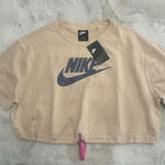 Nike NWT Women's  Beige  Cropped Sweatshirt 1 XL Photo 0