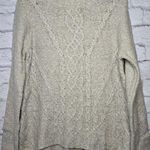 Soft Surroundings  cream Oatmeal cable knit pullover crew sweater Medium. Photo 0