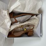 Marc Fisher New!  ‘Caylie’ Brown Sandal Coin-Chain T-Strap Women’s Size 9.5M Photo 13