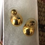 Trifari  Vintage Gold Crystal Tear Drop Earrings Photo 8