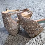 Betsey Johnson  Mari Rhinestone Block Heel Sandals – Size 9W🧡 Photo 6