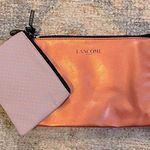 NWOT Lancôme Set of 2 Cosmetic Bags Orange Photo 0