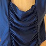 J.Crew  Womens One Piece Swimsuit Square Neck Ruched Navy Blue Swim NWOT Size 16 Photo 3