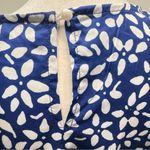 NoraCora Blue and White Floral Print Short Sleeve Midi Dress Size Small NEW Photo 7