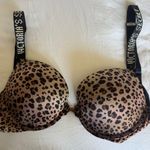 Victoria's Secret  Bombshell Leopard Print Bra with rhinestone Straps Photo 0