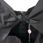 Oh Polly NWT  Black Tie-Front Babydoll Mini Dress, Size 4 Photo 4