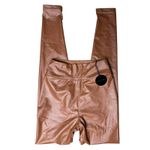 Aerie Offline By  Real Luxe Faux Leather Hi Rise Leggings Size Small Brown Winter Photo 4