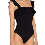 Eberjay NWOT Eberjey So Solid Jane Black Ruffled One-Piece Swimsuit size small Photo 1