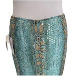 Carlisle Per Se Sequin Snake Print Straight Skirt Womens Size 4 Green Statement Piece NEW Photo 3
