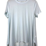 Athleta  Essence Handkerchief Hem Top Sz L Blue Womens Athletic Short‎ Sleeve Photo 0