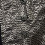 The Porter Collective Jacket Womens Medium Metallic Military Blazer NYE Disco Silver Photo 7