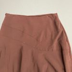 Dress Barn Brown midi skirt with asymmetrical stitch detail boho chic hippie Y2K bohemian Photo 3