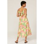 Sanctuary  Pastel Floral Cutout Back Tie Bow Get Away Maxi Vacation Midi Dress S Photo 1