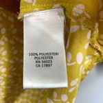 Banana Republic  Satin Yellow White V Neck 3/4 Sleeve Blouse Size Medium Photo 5