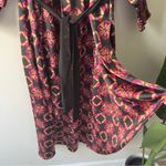 MISA Los Angeles Floral Wrap Dress Robe Long Sleeve Tie Waist Made in USA XS EUC Photo 11