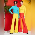 Alice + Olivia Dylan High Rise Wide Leg Pants in Poppy Red 6 Photo 2