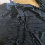 Uniqlo Black gently worn rayon wrap dress Photo 5