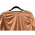 Veronica Beard Size Large Pink Ruched 3/4 Sleeve Top Casual Pima Cotton Women's Photo 7