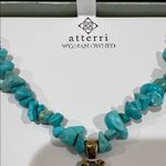 Atterri | Turquoise Cross Choker Necklace ~ 14β + 3β Blue Photo 4