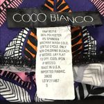 Coco Bianco Boho Palazzo Pants Psychedelic Mod Hippie Wide Leg High Stretch Knit Blue Photo 5