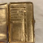 Sondra Roberts  Animal Print Snakeskin Gold Interior Clutch Photo 6