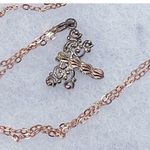 12K rose gold and sterling silver dragonfly necklace Photo 1