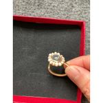 Retro small Aquamarine Freshwater Pearl Lace 14K Golden Filled Hand Photo 4